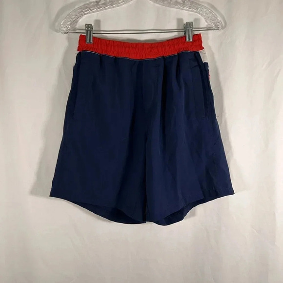 Freeballers Shorts Boys Medium Blue Pull On Drawstring Zip Pockets - Picture 1 of 10